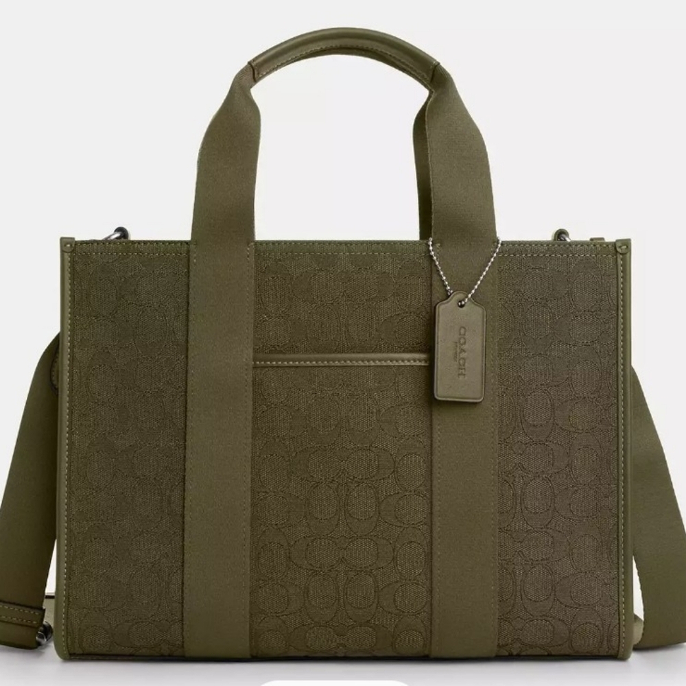 Coach Smith Large Tote Olive Green Bag.